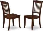 East West Furniture DAC-MAH-W Danbury Dining Room Chairs - Slat Back Solid Wood Seat Chairs, Set of 2, Mahogany - Image 2