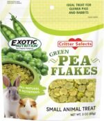 Exotic Nutrition Green Pea Flakes 3oz. - Healthy & Unique Treat - Rat, Degu, Prairie Dog, Chinchilla, Hedgehog, Parrot, Guinea Pig, Rabbit, Hamster - Image 2