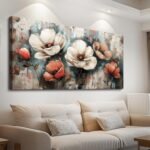 FUHAIHUA Canvas Wall Decor For Bedroom Wall Art For Living Room Office Decorations Boho Wall Paintings Flowers Landscape Pictures Artwork Aesthetic Posters kitchen Home Decor Ready To Hang 20x40 In - Image 2