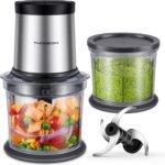 Food Processor 4 Cup, Electric Food Chopper, 【Small but Powerful】Meat Grinder with 2 Bowls, 2 Speed & 4 Blades for Vegetable, Meat, Nuts, Functions for Chopping, Dicing, Mixing and Puree - Image 2