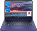 HP Portable Laptop, Student and Business, 14" HD Display, Intel Quad-Core N4120, 16GB DDR4 RAM, 64GB eMMC, 1 Year Office 365, Webcam, SD Card Reader, HDMI, Wi-Fi, Windows 11 Home, Blue, KKE Mousepad - Image 2