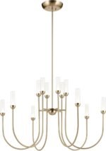 Kichler Moraine LED 12-Light 2-Tier Chandelier, Updated Traditional Light in Champagne Bronze, Sloped Ceiling Compatible, for Foyer or Great Room (27.5" x 40"), 52759CPZLED - Image 2