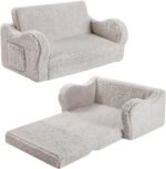Kids Sofa, 2-in-1 Flip-Out Foam Couch, Soft Play Lounge Chair for Toddlers and Children, Extra Wide, Grey - Image 2