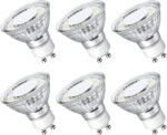 Lepro Non-Dimmable GU10 LED Light Bulbs, 5000K Daylight White GU10 Bulb Replacement for Recessed Track Lighting, 4W LED Bulbs with 100°Flood Beam for Kitchen, Range Hood, Living Room, Bedroom, 6 Pack - Image 2