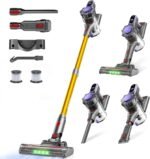 MONSGA Cordless Vacuum Cleaner, 45KPa 400W Stick Vacuum for Home, 50Mins Anti-Tangled Vacuum Cleaner with Charging Dock, Light-weighted Handheld Vacuum for Pet Hair/Carpet/Floor, LED Touch Display,MV3 - Image 2