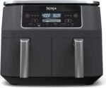 Ninja DZ201 Foodi 8-Quart 6-in-1 DualZone Air Fryer (Renewed), 2 Independent Fry Baskets, Smart Finish & Match Cook, Roast, Bake, Reheat, Dehydrate - Image 2