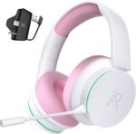 RYR Wireless Gaming Headsets, Bluetooth 5.3, 3D Surround Sound, Rotatable Earmuffs, Gaming Headphones with Noise Canceling Microphones for Xbox Series X|S, Xbox One, PS5, PS4, Mac-Pinkwhite - Image 2