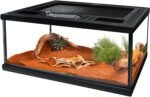 Reptile Glass Terrarium Tank 12"*8"*6",Small Cage Full View with Top Screen Ventilation Habitat Enclosure for Tarantula,Frog,Gecko,Insects,Spiders,Snakes,Hermit Crab,Turtle,Ball Python - Image 2