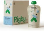 Rigby Organic Free-Range Chicken Dog Treat Pouches – Low-Calorie Squeeze Treat for Enrichment, Meal Topping, Training & Pill Time – Supports Muscle, Digestive & Whole-Body Health – 6 Pack - Image 2