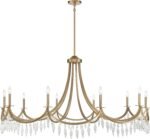 Savoy House 1-1805-10-322 Kameron Crystal Vintage Clear Chandelier, 10-Light 600 Total Watts, 32" H x 60" W, Warm Brass - Image 2
