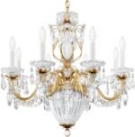 Schonbek Signature 1238N-48S, Bagatelle 8 Light 26.5in x 24.5in Chandelier in Antique Silver with Clear Swarovski Crystals - Image 2