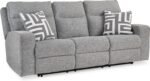 Signature Design by Ashley Biscoe Casual UV Resistant Power Reclining Sofa with Adjustable Headrest and USB Ports, Light Gray - Image 2