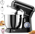 Stand Mixer, 6.5QT 10-Speed Tilt-Head Electric Stand Mixer, 3-In-1 Kitchen Mixer with Bowl, Dough Hook, Whisk and Beater, Food Mixer for Baking, Cake and Most Home Cooks, Black - Image 2