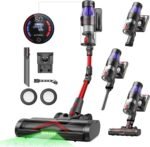 Ultenic Cordless Vacuum Cleaner, 600W 55Kpa 60Mins Vacuum Cleaners for Home, Cordless Stick Vacuum with 180°Bendable Wand, Anti-Tangle Brush, Charging Dock, Vacuum for Pet Hair/Carpet/Floor/Car - Image 2