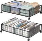 Under Bed Storage with Wheels, 360° Rotating, No-Assembly Underbed Storage Containers, 2PACK - Image 2