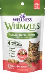 WHIMZEES Wellness Cat Dental Treats, Chicken and Salmon Flavor, (2 Ounce Bag) - Image 2