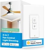 meross Smart Ceiling Fan Control & Dimmer Light Switch, Works w/Apple HomeKit, Alexa, Google & SmartThings, 4-Speed Fan Control, 2.4G Wi-Fi Fan and Light Switch Combo, Neutral Wire Needed, Single Pole - Image 2