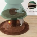 DWVO Christmas Cat Houses for Indoor Cats, Christmas Cat Tree Tower with 2 Cozy Houses, Kitty Furniture with Teaser Plaything for Christmas Decoration - Image 6