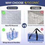 TICONN 8 Pack Extra Large Moving Bags Heavy Duty with Zippers & Carrying Handles, Durable Storage Bags Moving Boxes for Closet Organizers and Storage (8 Pack, Blue) - Image 3