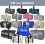 TICONN 8 Pack Extra Large Moving Bags Heavy Duty with Zippers & Carrying Handles, Durable Storage Bags Moving Boxes for Closet Organizers and Storage (8 Pack, Blue) - Image 6