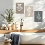 BINCUE Neutral Botanical Plant Canvas 6 Pieces Rustic Farmhouse Wall Art for Living Room Bedroom and Bathroom,Canvas Paintings Print Set Decor 12"x 16" - Image 4