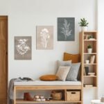 BINCUE Neutral Botanical Plant Canvas 6 Pieces Rustic Farmhouse Wall Art for Living Room Bedroom and Bathroom,Canvas Paintings Print Set Decor 12"x 16" - Image 5