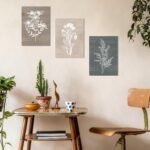 BINCUE Neutral Botanical Plant Canvas 6 Pieces Rustic Farmhouse Wall Art for Living Room Bedroom and Bathroom,Canvas Paintings Print Set Decor 12"x 16" - Image 6