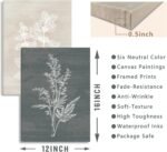 BINCUE Neutral Botanical Plant Canvas 6 Pieces Rustic Farmhouse Wall Art for Living Room Bedroom and Bathroom,Canvas Paintings Print Set Decor 12"x 16" - Image 7
