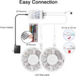 DAYBETTER Led Lights Color Changing Led Strip Lights with Remote Controller 60 ft, 2 Rolls of 30 ft Led Lighting for Bedroom, Home Decoration - Image 4