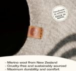 MEOWFIA Cat Cave – Premium Felt Cat Bed for Indoor Cats, Handmade Merino Wool (Light Grey, Medium) - Image 5