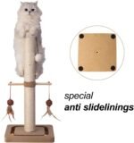 PEEKAB Cat Scratching Post Sisal Scratch Posts for Indoor Kittens and Cats,with Interactive Tracking Toys Suitable for Vertical Scratcher of Small and Medium-Sized Cats 25 Inches Beige - Image 5