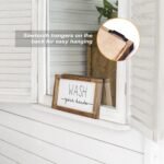 LIBWYS Bathroom Sign & Plaque (Set of 3) Wash Your Hands Brush Your Teeth Comb Your Hair Decorative Rustic Wood Farmhouse Bathroom Wall Decor (White) - Image 6