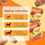Jungle Calling Multi Flavor Rolls Dog Treats, Made with Real Chicken Duck Beef Meat, Peanut Butter Flavor Rawhide-Free Dog Snacks, Health Skin and High Protein Dog Treat, 10.6 oz - Image 8