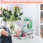 Book-Shaped Vase for Flowers, Book Lovers Gifts, Aesthetic Room Decor Cute Flowers Vases & Must-Have for Home, Bookshelf, Bedroom & Office Decor for Women & Teacher Gift - Like Mothers Day (Clear) - Image 7