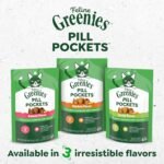 Greenies Feline Pill Pockets for Cats Natural Soft Cat Treats, Chicken Flavor, 1.6 oz. Pouch (45 Treats) - Image 9
