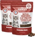 Dave's Pet Food Renal Cat Treats for Cat Kidney Support, (NEW Recipe!) Semi-Moist Healthy Treats with Kidney Support for Cats, Made in USA (2 Pack) - Image 2